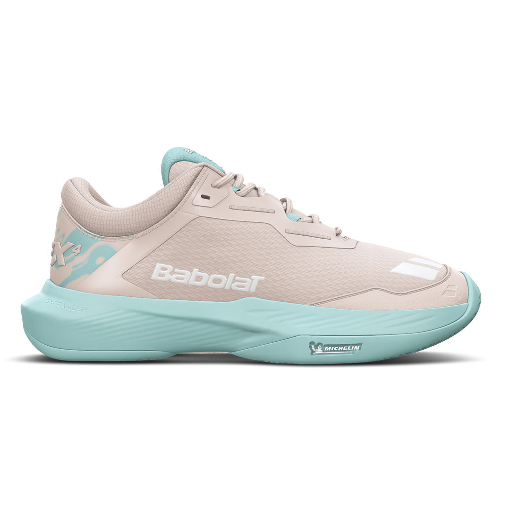 Babolat SFX4 All Court Women Peach Blue Tennis Shoes - Padel One