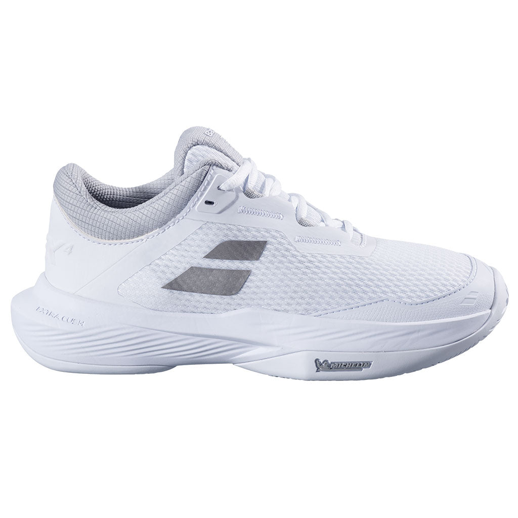 Babolat SFX 4 All Court Women White Silver Tennis Shoes - Padel One