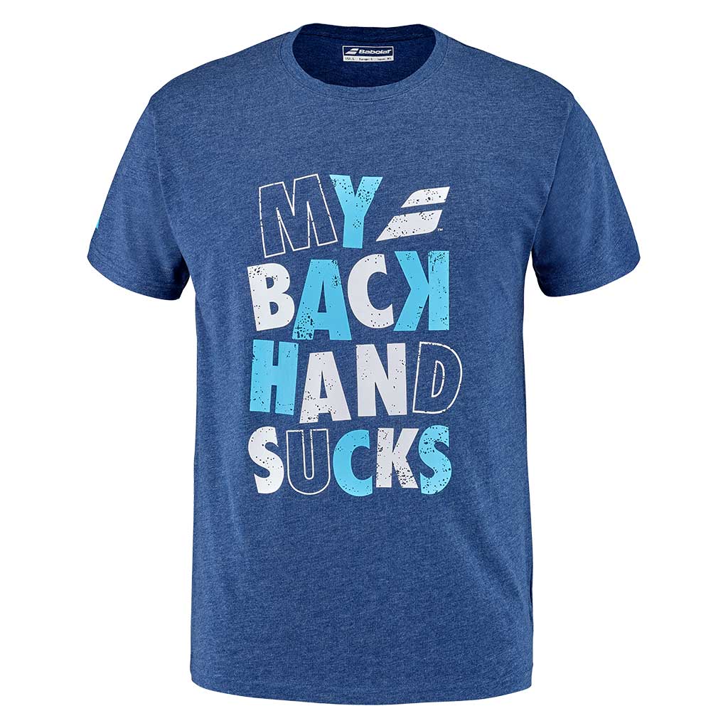 Babolat Exercise Message Tee Men Estate Blue - Padel One