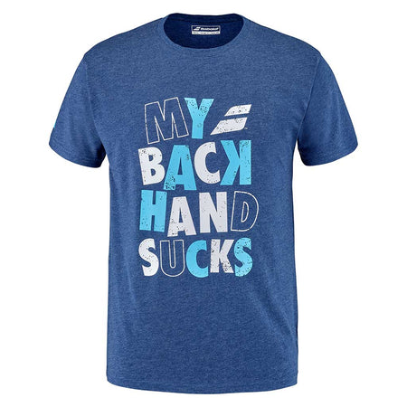 Babolat Exercise Message Tee Men Estate Blue - Padel One