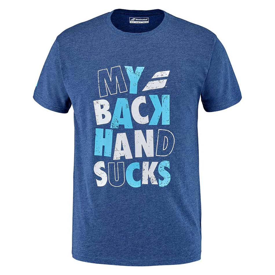 Babolat Exercise Message Tee Men Estate Blue - Padel One