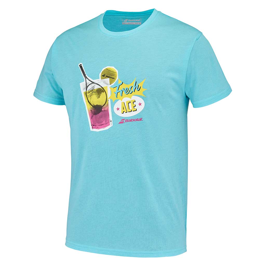 Babolat Exercise Message Tee Men Angel Blue - Padel One