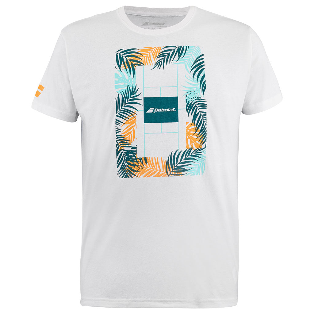 Babolat Exercise Message Tee Men White 2024 - Padel One