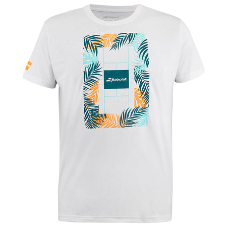 Babolat Exercise Message Tee Men White 2024 - Padel One