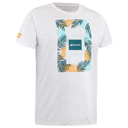 Babolat Exercise Message Tee Men White 2024 - Padel One