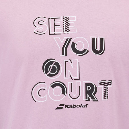 Babolat Exercise Message Tee Lilac Sachet - Padel One