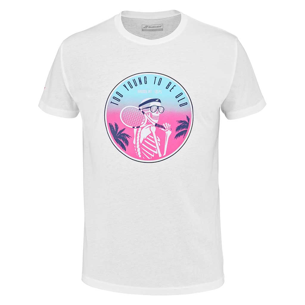 Babolat Exercise Message Tee Men White - Padel One