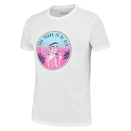 Babolat Exercise Message Tee Men White - Padel One
