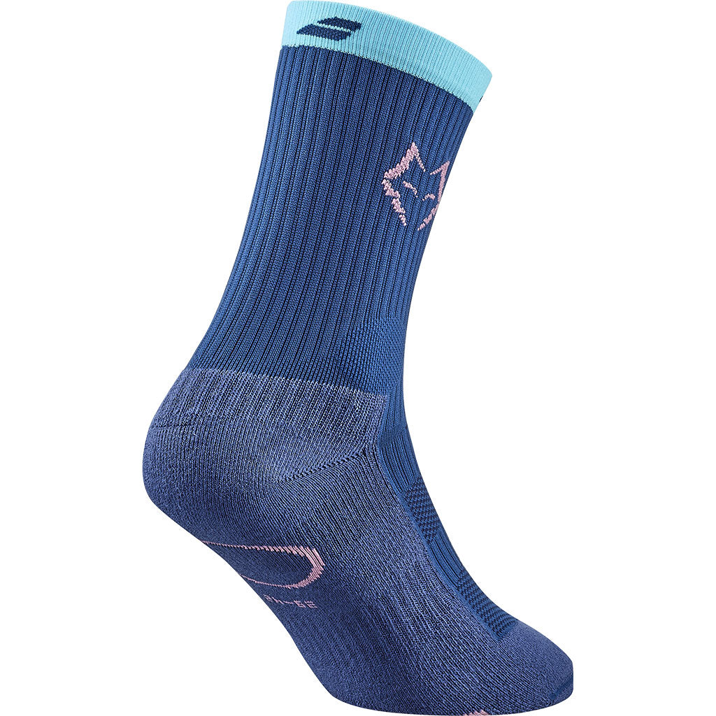 Babolat Mid Calf Sock Juan Lebron Estate Blue Cyan Blue - Padel One