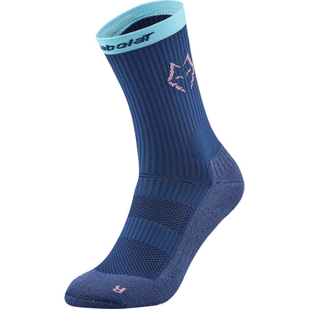 Babolat Mid Calf Sock Juan Lebron Estate Blue Cyan Blue - Padel One