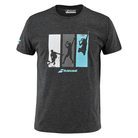 Babolat Padel Cotton Tee Men Black Heather - Padel One