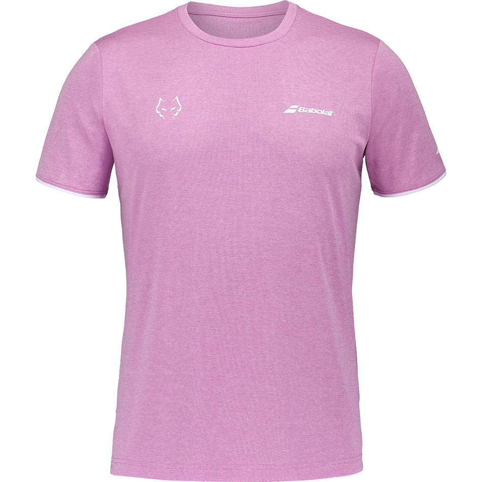 Розова мъжка тениска Babolat Crew Neck Tee Juan Lebron