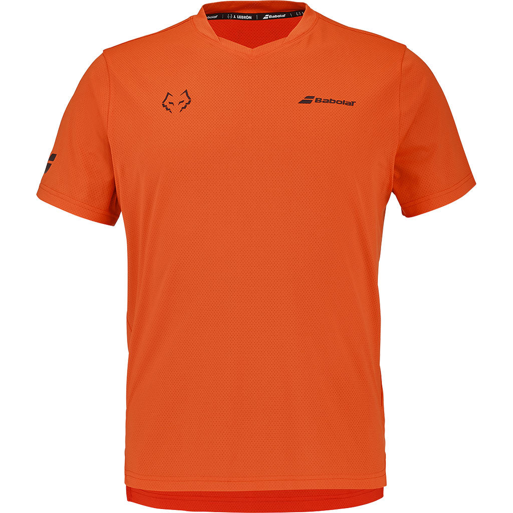 Мъжка падел тениска Babolat Crew Neck Tee Juan Lebron в цвят Red Orange