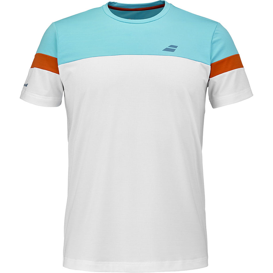 Бяла мъжка падел тениска Babolat Padel Crew Neck