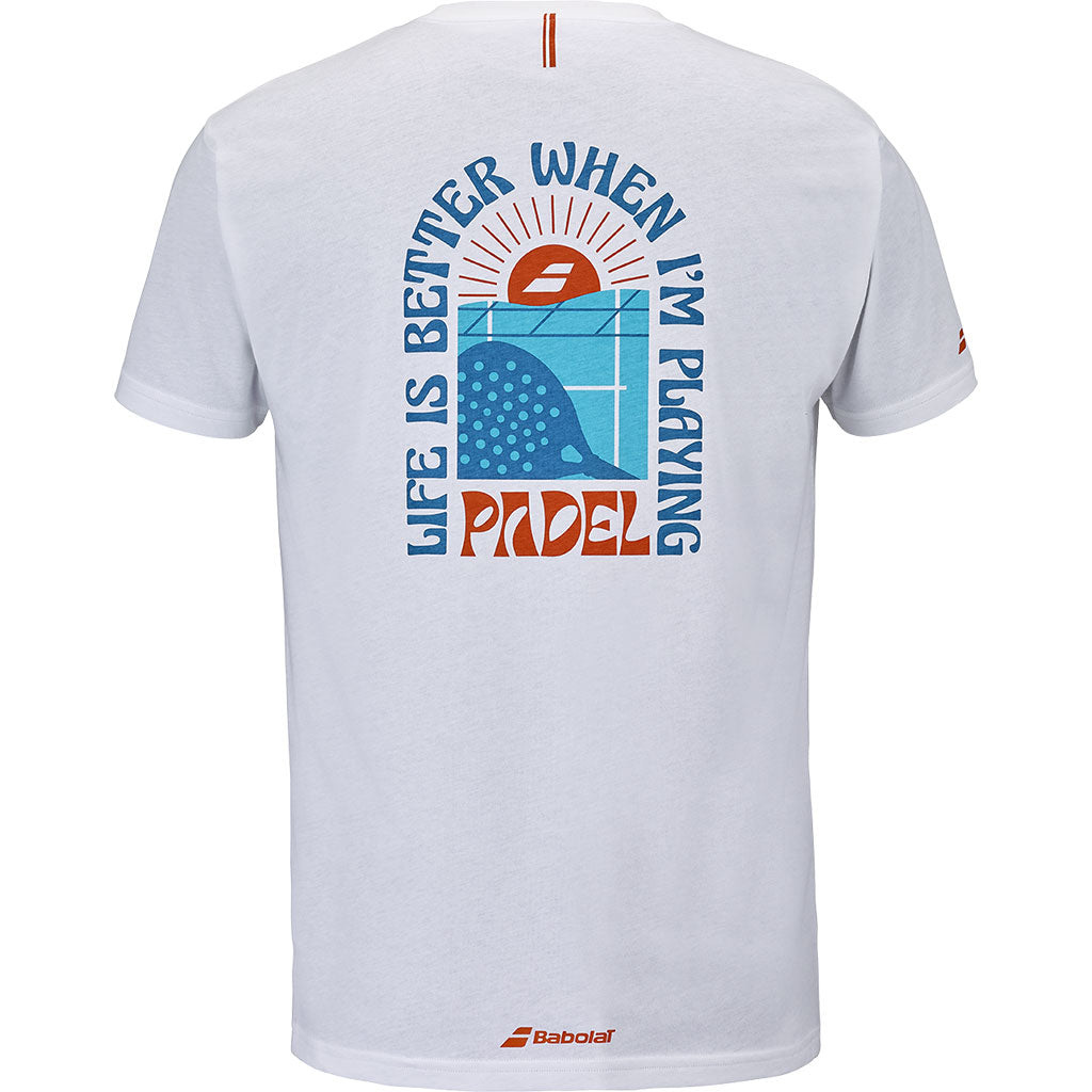 Babolat Padel Perf Cotton Tee White - Padel One