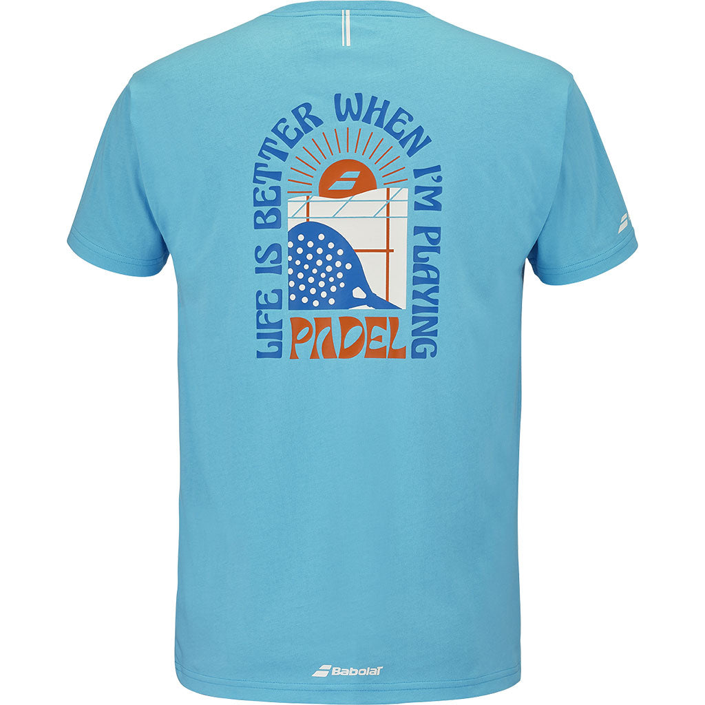 Babolat Padel Perf Cotton Tee Scuba Blue - Padel One