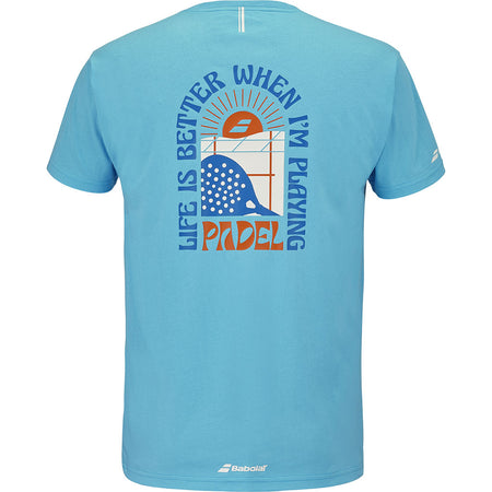 Babolat Padel Perf Cotton Tee Scuba Blue - Padel One