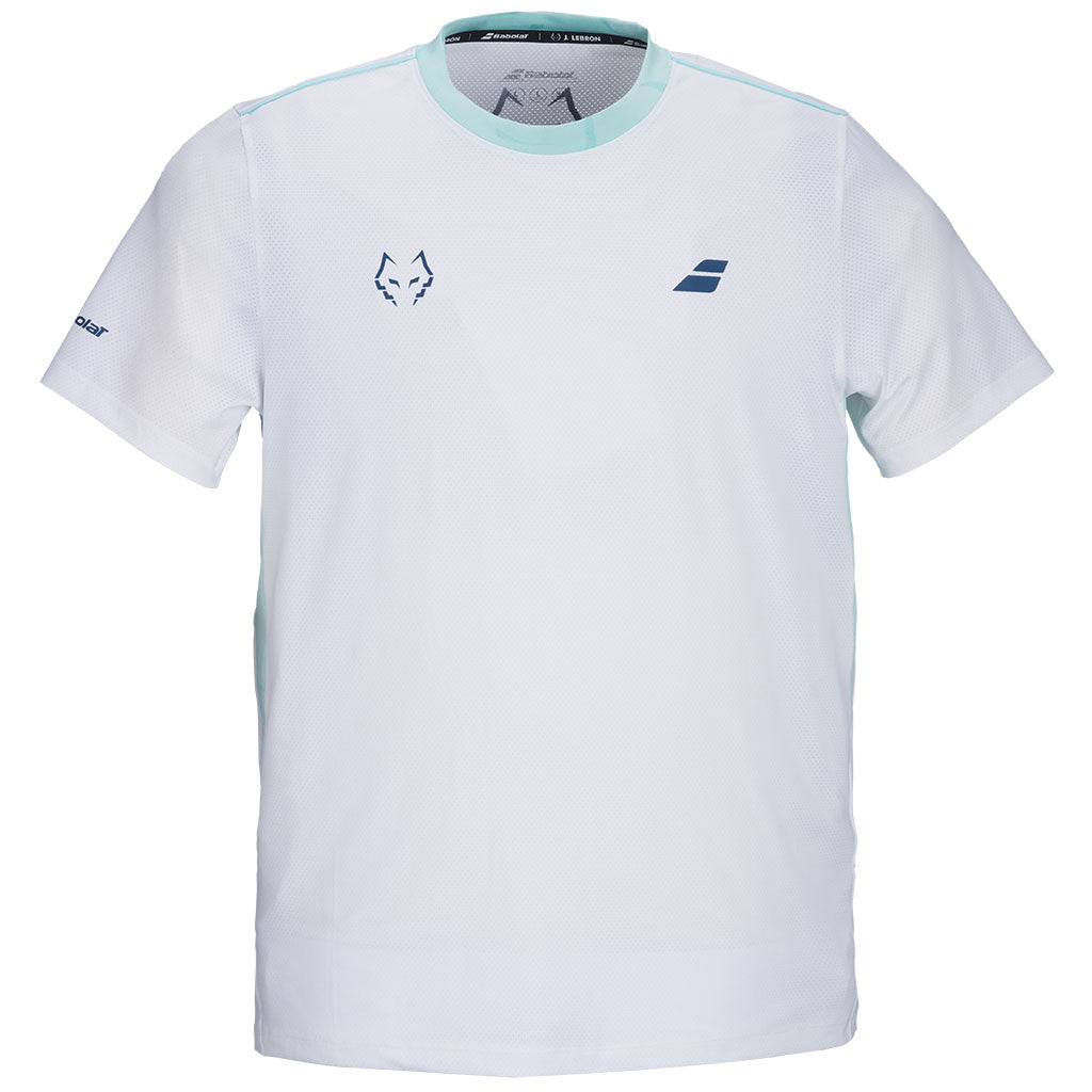Мъжка падел тениска Babolat Crew Neck Tee Juan Lebron в цвят White