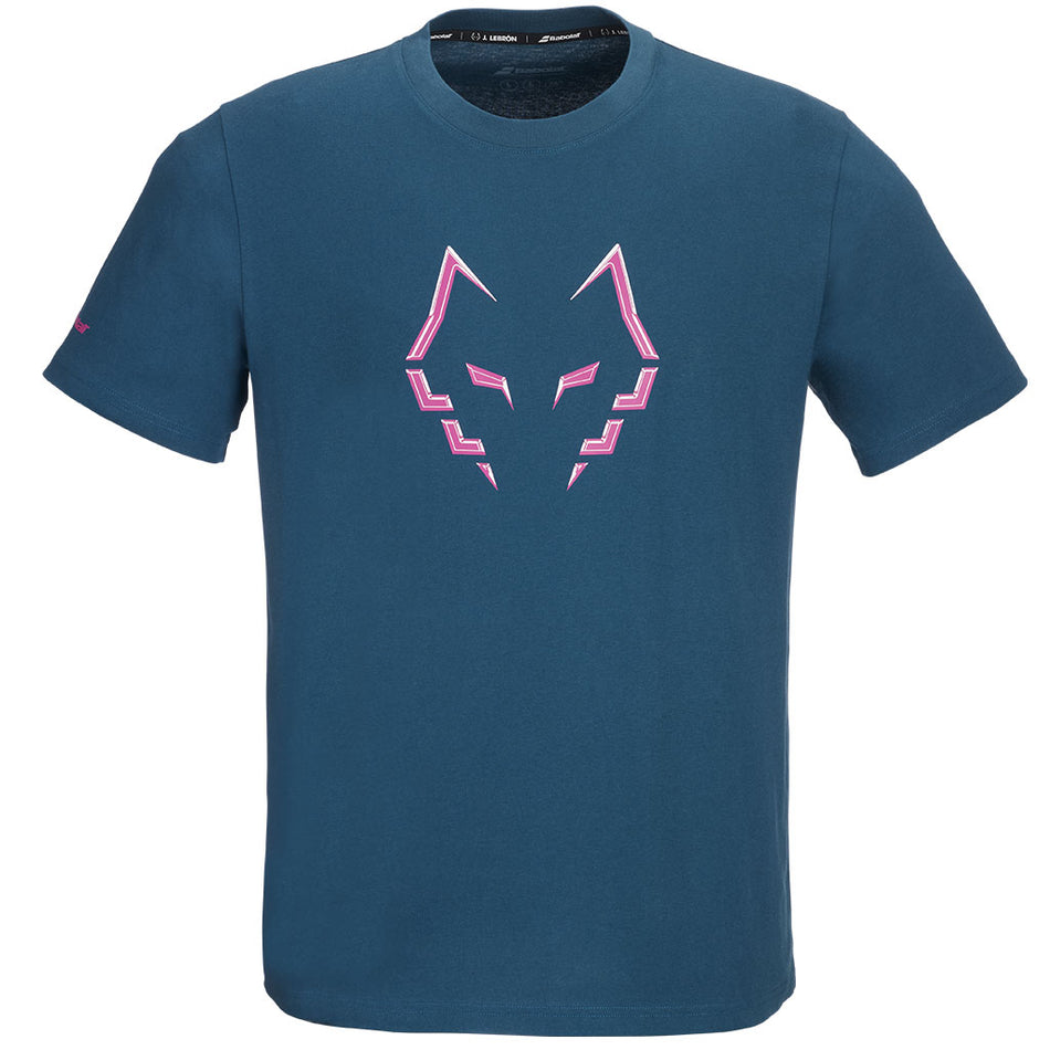 Мъжка памучна тениска Babolat Cotton Tee Juan Lebron в цвят Legion Blue