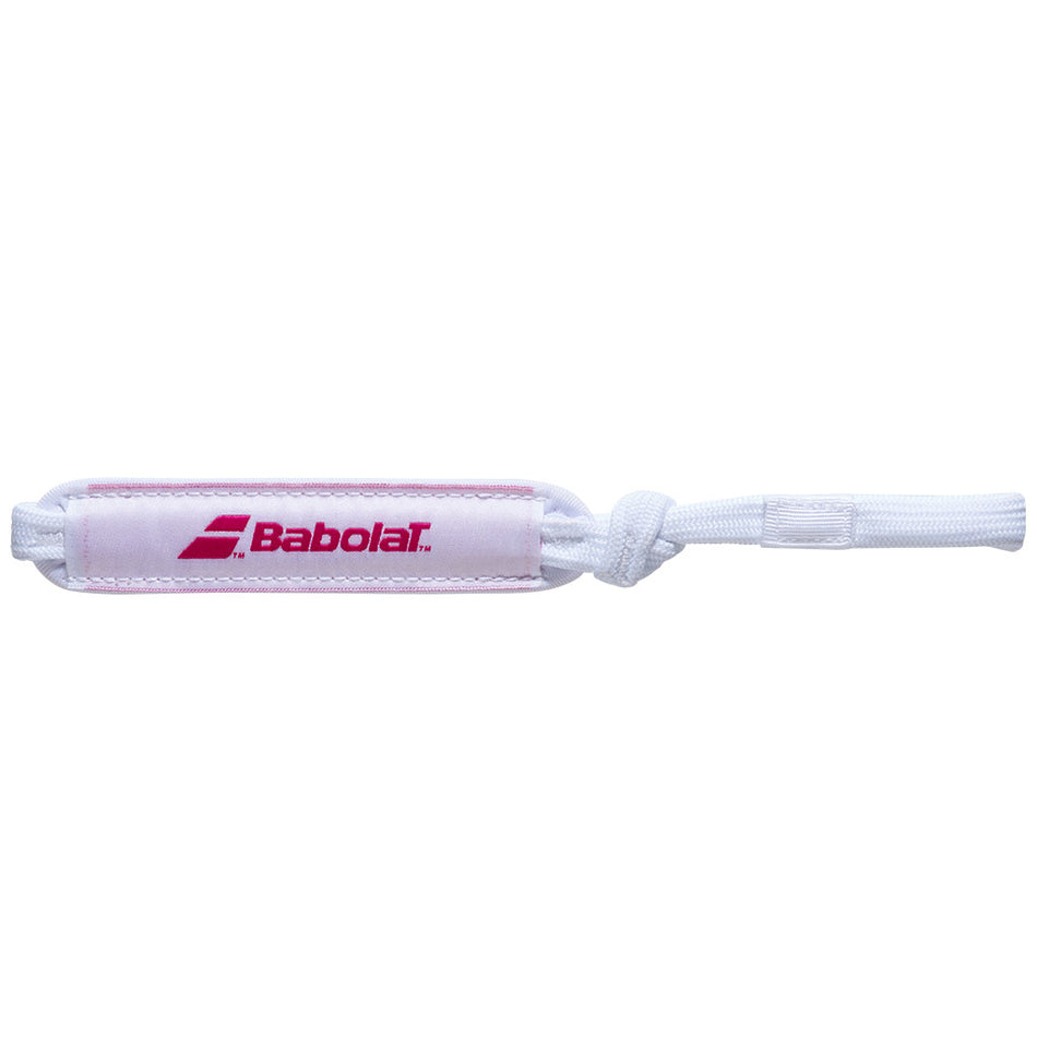 Каишка за китка Babolat Wrist Strap Padel бяло-розова за падел ракета