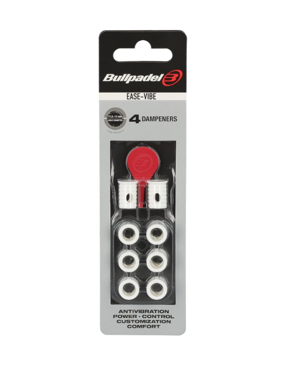 Bullpadel Ease Vibe Antivibrators – 4 units (White) - Padel One