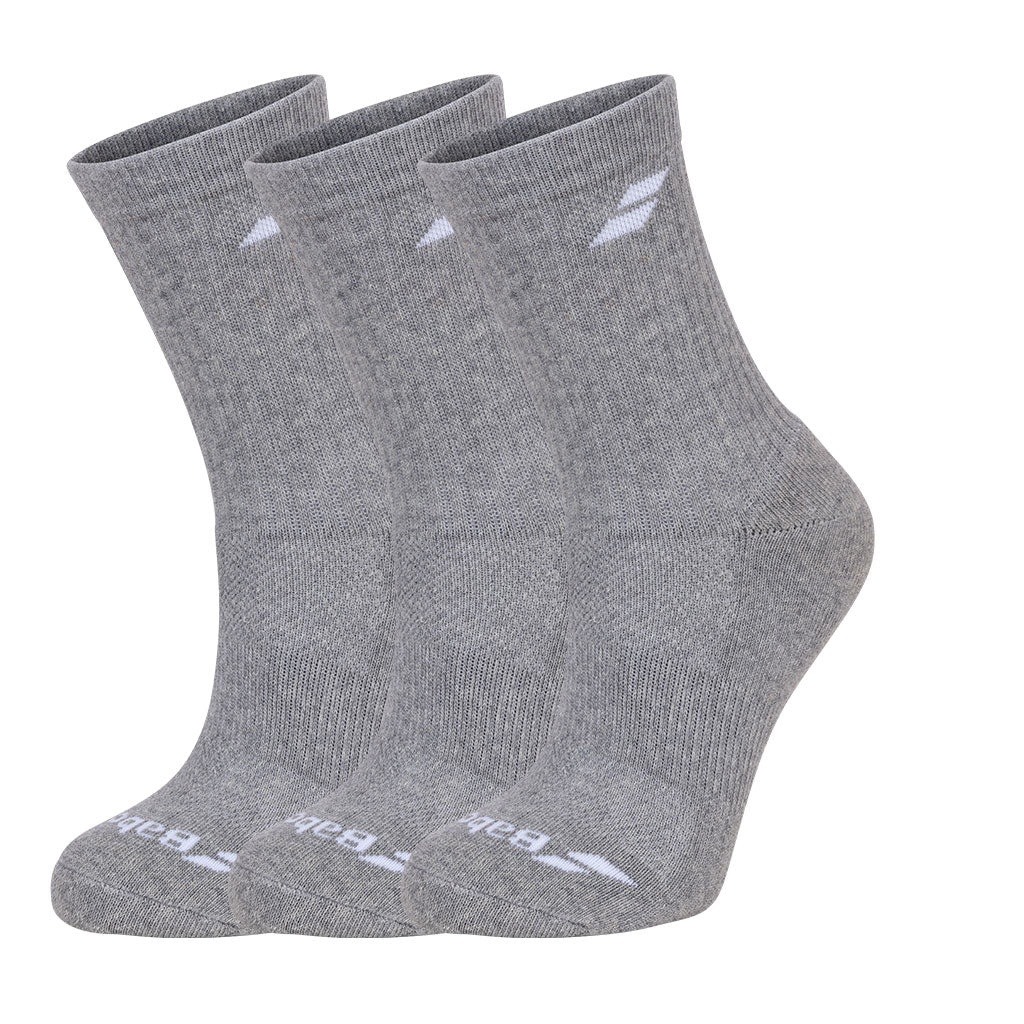 Babolat 3 Pairs Pack Grey Socks - Padel One