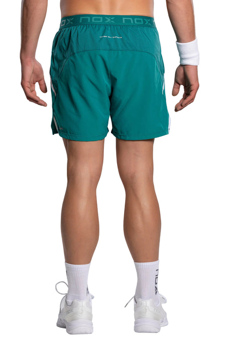 NOX Pro Ivy Green men padel shorts back view