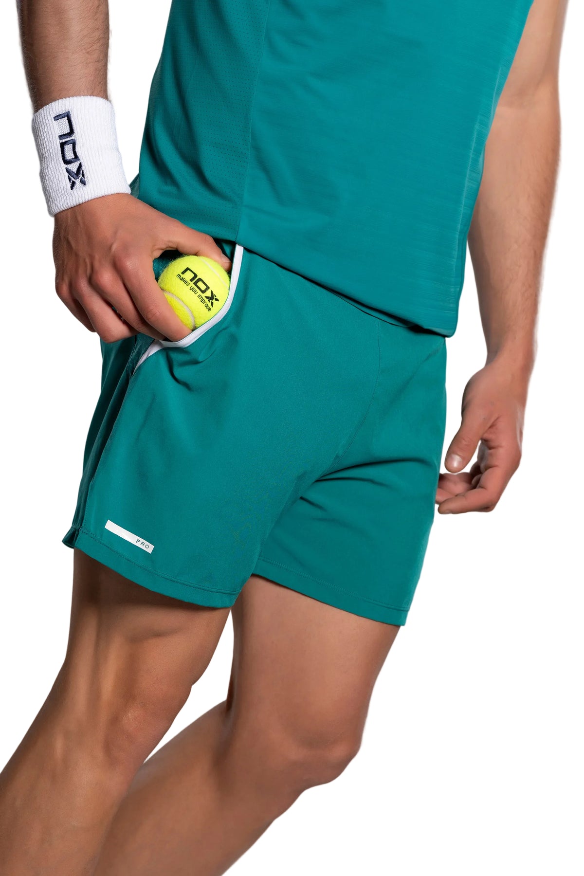 NOX Pro Ivy Green shorts elastic waistband detail
