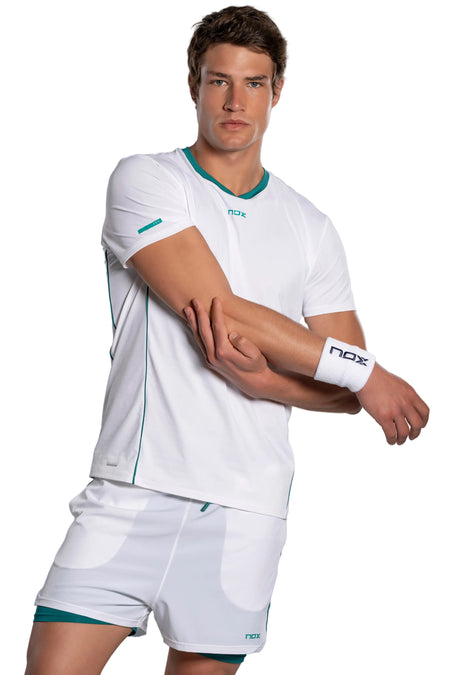 NOX Pro White Ivy Green sports shirt back view