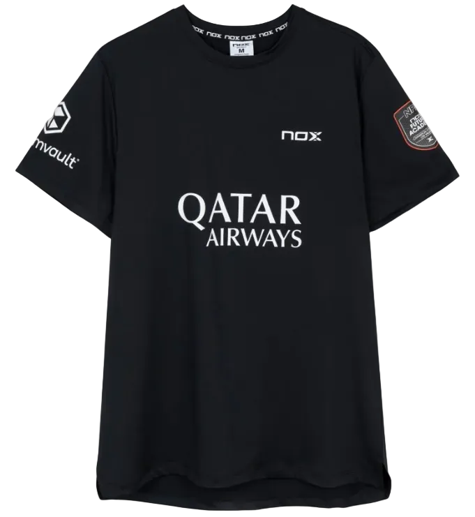 NOX Sponsors AT10 black padel t-shirt
