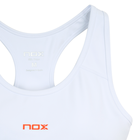 NOX Team White – Women’s Padel Sports Bra - Padel One