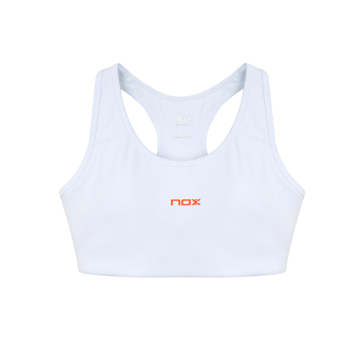 NOX Team White – Women’s Padel Sports Bra - Padel One