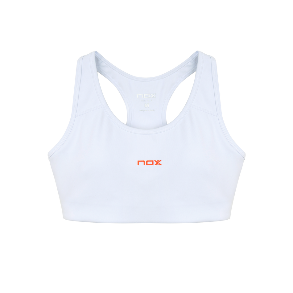 NOX Team White – Women’s Padel Sports Bra - Padel One