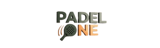 PADEL ONE logo with a racket icon on a green background