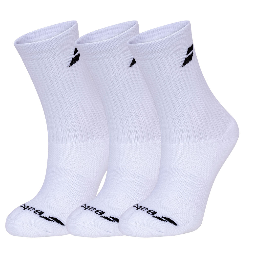 Babolat 3 Pairs Pack Socks White 47/50 - Padel One
