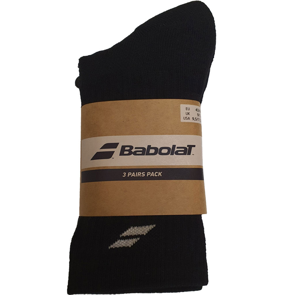 Babolat 3 Pairs Socks Black - Padel One