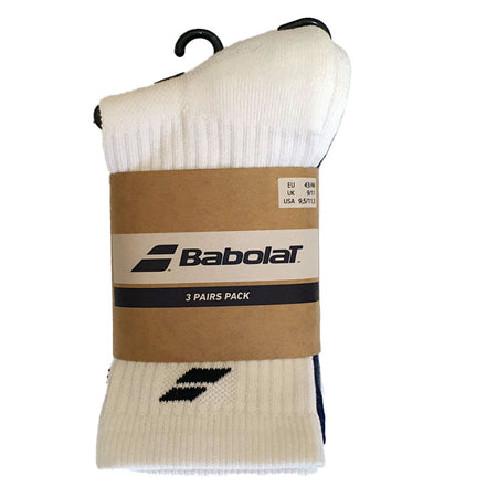 Babolat 3 Pairs Socks White Blue Grey - Padel One